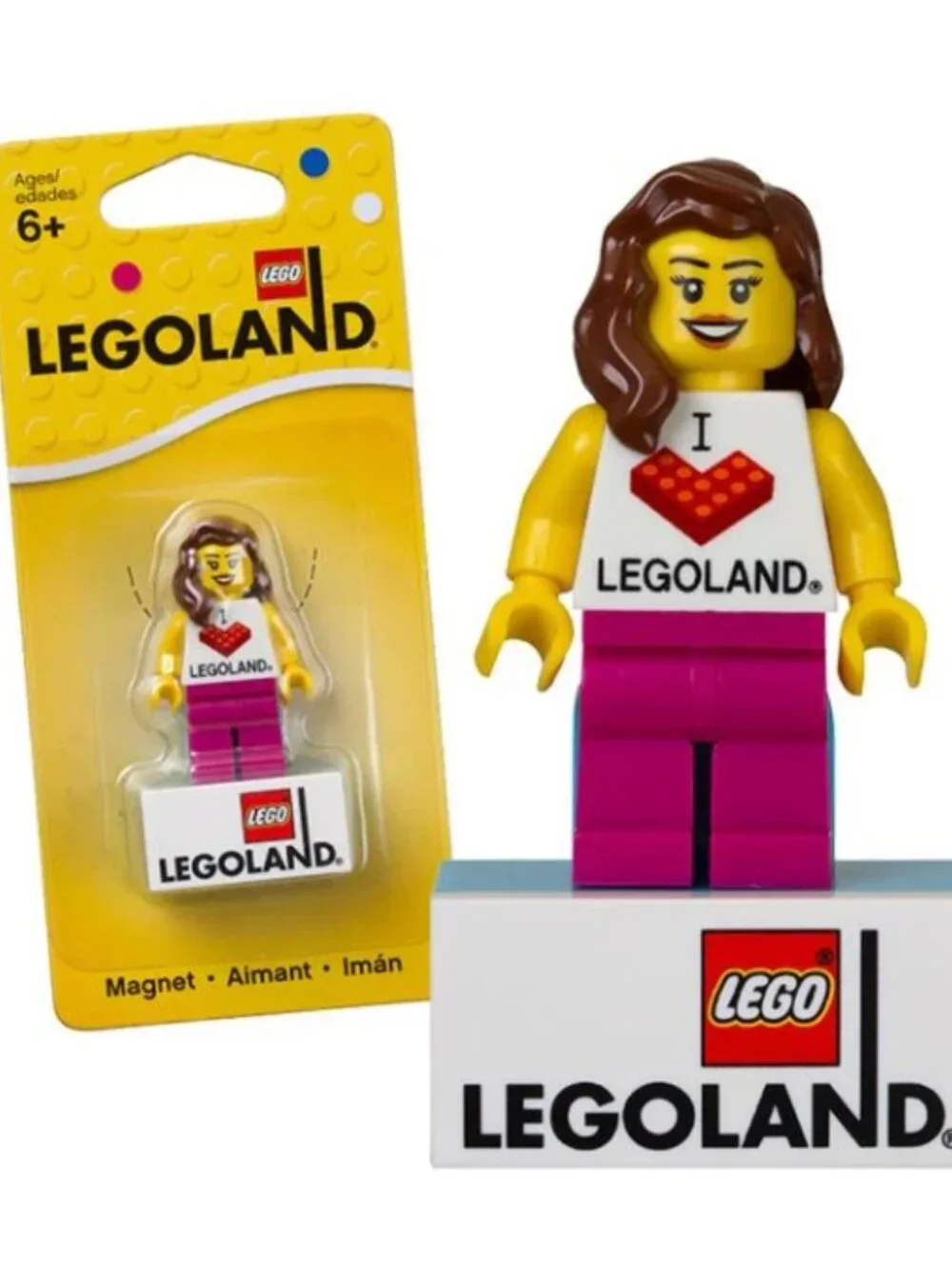 Lego 851331 Minifigure I love Legoland Girl Magnet New Sealed